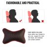 AllExtreme EXNP009 PU Leather Car Neck Rest Pillows Headrest Cushions Set for all Cars Travel Seat (4 PCS)