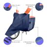 Allextreme XL-7011 Full Bike Body Cover Water Resistant Dustproof Rustproof UV Protection Cover Compatible for Royal Enfield Bullet Avenger Karishma and above Size (Navy Blue & Orange, X-Large)
