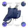 Allextreme L-7015 Full Bike Body Cover Water Resistant Dustproof Rustproof UV Protection Cover Compatible for Pulsar above 180cc and Upto Royal Enfield Bullet Size (Navy Blue & White, Large)