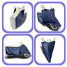 Allextreme L-7015 Full Bike Body Cover Water Resistant Dustproof Rustproof UV Protection Cover Compatible for Pulsar above 180cc and Upto Royal Enfield Bullet Size (Navy Blue & White, Large)