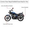 Allextreme L-7012 Full Bike Body Cover Water Resistant Dustproof Rustproof UV Protection Cover Compatible for Pulsar above 180cc and Upto Royal Enfield Bullet Size (Navy Blue & Red, Large)