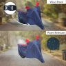 Allextreme L-7012 Full Bike Body Cover Water Resistant Dustproof Rustproof UV Protection Cover Compatible for Pulsar above 180cc and Upto Royal Enfield Bullet Size (Navy Blue & Red, Large)