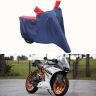 Allextreme M-7012 Full Bike Body Cover Water Resistant Dustproof Rustproof UV Protection Cover Compatible for Splendor Platina Deluxe and Upto Pulsar 180cc Size (Navy Blue & Red, Medium)