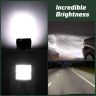 Allextreme EX126W1 42 LED Fog Light Waterproof Square Led Flood Lamp Offroad Driving Work Light for Bikes Cars and Motorcycle (126W, White Light, 1 Pc)