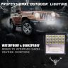 Allextreme EX126W1 42 LED Fog Light Waterproof Square Led Flood Lamp Offroad Driving Work Light for Bikes Cars and Motorcycle (126W, White Light, 1 Pc)