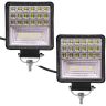 AllExtreme EX126W2 42 LED Fog Light Waterproof Square Led Flood Lamp Offroad Driving Work Light for Bikes Cars and Motorcycle (126W, White Light, 2 Pcs)