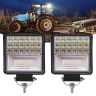 AllExtreme EX126W2 42 LED Fog Light Waterproof Square Led Flood Lamp Offroad Driving Work Light for Bikes Cars and Motorcycle (126W, White Light, 2 Pcs)