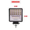 Allextreme EX126Y2 42 LED Fog Light Waterproof Square Led Flood Lamp Offroad Driving Work Light for Bikes Cars and Motorcycle (126W, Yellow & White Light, 2 Pcs)
