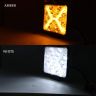 Allextreme EX16WY1 16 LED Fog Light Waterproof Square Led Flood Lamp Offroad Driving Work Light for Bikes Cars and Motorcycle (48W, Yellow & White Light, 1 Pc)