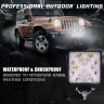 Allextreme EX16WY1 16 LED Fog Light Waterproof Square Led Flood Lamp Offroad Driving Work Light for Bikes Cars and Motorcycle (48W, Yellow & White Light, 1 Pc)