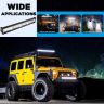 Allextreme EXW72L1 96 LED Fog Light 18 Inch Flood LED Work Double Row White Light Waterproof Driving Lamp Universal for Car Motorcycle Bike (72W, 1 Pc)