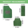 AllExtreme EXMSF05 Front Rear Car Floor Mat 12mm for Universal Cars Anti Slip All Weather Heavy Duty Vehicle Carpet (Set of 5, Green)
