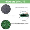 AllExtreme EXMSF05 Front Rear Car Floor Mat 12mm for Universal Cars Anti Slip All Weather Heavy Duty Vehicle Carpet (Set of 5, Green)