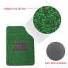 AllExtreme EXMSF05 Front Rear Car Floor Mat 12mm for Universal Cars Anti Slip All Weather Heavy Duty Vehicle Carpet (Set of 5, Green)