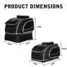 Allextreme EXFTB06 Magnetic Fuel Tank Bag with Night Reflectors & Rain Cover Multi-Pocket Storage Compartments Universal Fit Accessory for All Motorcycles Bike (Black)