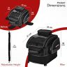 Allextreme EXFTB08 Magnetic Tank Bag for Bike Universal Fit Motorcycle Storage with Rain Cover, Strong Magnets & Multi-Compartment Design Travel Riding Gear for Touring & Long Trips (23L, Black)