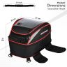 Allextreme EXFTB01 Magnetic Fuel Tank Bag with Rain Cover & Multi-Pocket Storage Compartments Universal Fit Accessory for All Motorcycles Bike (1 Pc)