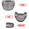 Allextreme EXPVC01 PVC Front Head Light, Tail Light & Indicator Grill Cover Set Compatible With Hero Passion (Black)