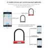 AllExtreme ANS-U1L Bluetooth Anti Theft U Lock with Combination Password & App Unlock for Car, Motorcycle, Bicycle & Home