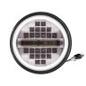 Allextreme EXHN7L1 7 Inch Round White LED Headlight with Hi/Low Beam Amber & White Angel Eye Lamp Compatible with Bullet, Harley Davidson Jeep Wrangler (75W, 1 Pc)