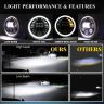 Allextreme EX7HNL2 7 Inch Round White LED Headlight with Hi/Low Beam Amber & White Angel Eye Lamp Compatible with Bullet, Harley Davidson Jeep Wrangler (75W, 2 Pcs)