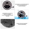 Allextreme EX7HNL2 7 Inch Round White LED Headlight with Hi/Low Beam Amber & White Angel Eye Lamp Compatible with Bullet, Harley Davidson Jeep Wrangler (75W, 2 Pcs)