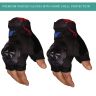 Allextreme EXO2FG09 Probiker Motorcycle Half Finger Riding Gloves for Bike Racing & Sports Hand Glove for Men and Women (XL, Blue)