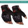 Allextreme EXO2FG10 Probiker Motorcycle Half Finger Riding Gloves for Bike Racing & Sports Hand Glove for Men and Women (XL, Red)