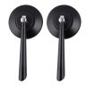 AllExtreme EXSM01B Round Rear View Side Mirrors with Adjustable Rotatable Handlebars Compatible With All Bikes (Black)