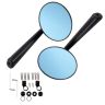 AllExtreme EXSM01B Round Rear View Side Mirrors with Adjustable Rotatable Handlebars Compatible With All Bikes (Black)
