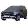 Allextreme HV7004 Car Body Cover Compatible with Hyundai Venue Custom Fit Dustproof UV Heat Resistant Indoor Outdoor Body Protection (Grey with Mirror)