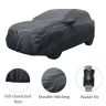 Allextreme HV7004 Car Body Cover Compatible with Hyundai Venue Custom Fit Dustproof UV Heat Resistant Indoor Outdoor Body Protection (Grey with Mirror)