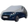 Allextreme HN7002 Car Body Cover Compatible with Hyundai Grand i10 Nios Custom Fit Dustproof UV Heat Resistant Indoor Outdoor Body Protection (Silver without Mirror)