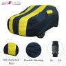 Allextreme D7016 Car Body Cover Compatible with Maruti Suzuki Dzire Custom Fit Dustproof UV Heat Resistant Indoor Outdoor Body Protection (Navy Blue & Yellow)