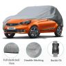 Allextreme TT7002 Car Body Cover Compatible with Tata Tiago Custom Fit Dustproof UV Heat Resistant Indoor Outdoor Body Protection (Silver without Mirror)