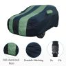 Allextreme TT7010 Car Body Cover Compatible with Tata Tiago Custom Fit Dustproof UV Heat Resistant Indoor Outdoor Body Protection (Navy Blue & Green)