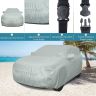 Allextreme ME7003 Car Body Cover Compatible with Maruti Suzuki Ertiga Custom Fit Dustproof UV Heat Resistant Indoor Outdoor Body Protection (Silver with Mirror)