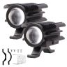 Allextreme EXT30F2 LED Fog Light Spot Beam 20W Projector Lens Heavy Duty Waterproof Driving Lamp for Motorcycle Bike Car SUV (2 Pcs, Yellow & White)