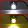 Allextreme EXF20L2 LED Fog Light Spot Beam 20W Projector Lens Heavy Duty Waterproof Driving Lamp for Motorcycle Bike Car SUV (2 Pcs, Yellow & White)