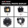 Allextreme EXL20F2 LED Fog Light Spot Beam 20W Projector Lens Heavy Duty Waterproof Driving Lamp for Motorcycle Bike Car SUV (2 Pcs, Yellow & White)