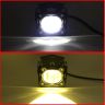 Allextreme EXL20F2 LED Fog Light Spot Beam 20W Projector Lens Heavy Duty Waterproof Driving Lamp for Motorcycle Bike Car SUV (2 Pcs, Yellow & White)