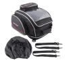 Allextreme EXFTB19 Magnetic Fuel Tank Bag with Rain Cover Multi-Pocket Storage Compartments Universal Fit Accessory for All Motorcycles Bike (Black)
