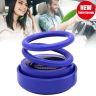 AllExtreme EXCFR1 Car Air Freshener Double Ring Solar Energy 360° Revolving Refillable Aromatherapy Diffuser Scented Perfume Fragrance for SUV & Sedan (1 Pc, Color may vary)
