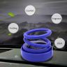 AllExtreme EXCFR1 Car Air Freshener Double Ring Solar Energy 360° Revolving Refillable Aromatherapy Diffuser Scented Perfume Fragrance for SUV & Sedan (1 Pc, Color may vary)