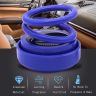AllExtreme EXCFR1 Car Air Freshener Double Ring Solar Energy 360° Revolving Refillable Aromatherapy Diffuser Scented Perfume Fragrance for SUV & Sedan (1 Pc, Color may vary)