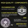 Allextreme EX07HL1 7 Inch Round White LED Headlight with Hi/Low Beam Amber & White Angel Eye Lamp Compatible with Bullet, Harley Davidson Jeep Wrangler (75W, 1 Pc)