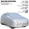 Allextreme HA7007 100% Tested Waterproof Car Body Cover Compatible with New Amaze, Old Amaze Custom Fit Dustproof UV Heat Resistant Indoor Outdoor Body Protection (Reflective Silver with Mirror)