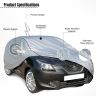 Allextreme HA7007 100% Tested Waterproof Car Body Cover Compatible with New Amaze, Old Amaze Custom Fit Dustproof UV Heat Resistant Indoor Outdoor Body Protection (Reflective Silver with Mirror)