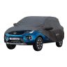 Allextreme TN7004 Car Body Cover Compatible with Tata Nexon Custom Fit Dustproof UV Heat Resistant Indoor Outdoor Body Protection (Grey with Mirror)