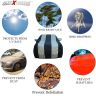 Allextreme MC7005 Car Body Cover Compatible with Maruti Suzuki Celerio Custom Fit Dustproof UV Heat Resistant Indoor Outdoor Body Protection (Blue & Silver with Mirror)